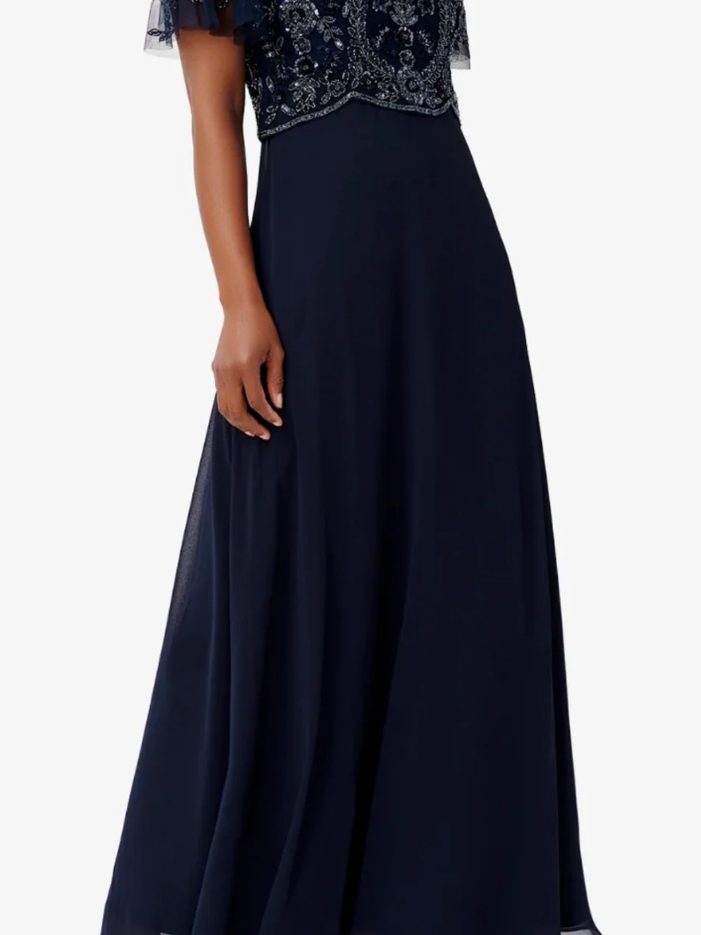 Adrianna Papell Beaded Popover Gown
